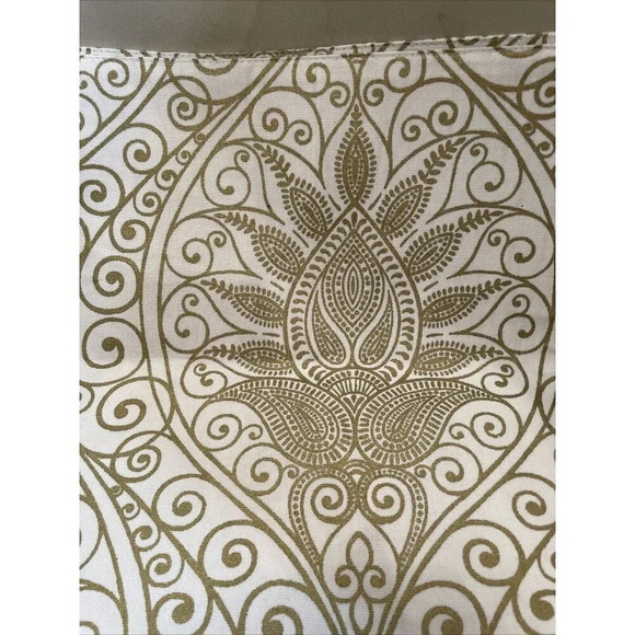 Envogue Gold Paisley Floral Square Placemats Set Of 4‎ Cotton 15” Spring Summer - Picture 2 of 5